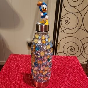 Crystal-Embellished Drink Bottle with Character Top
